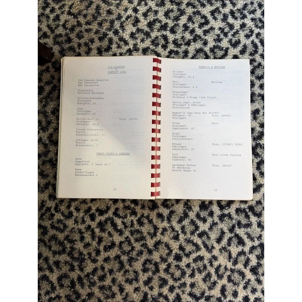 Jaynehawk Journal vtg cookbook 1972 VII Corps Wives Kelley Barracks Germany‎